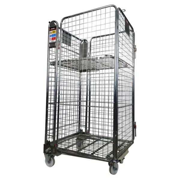 4 Sided Mesh Roll Cage with Middle Shelf