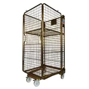 4 Sided Passive Gold Mesh Roll Cage with Middle Shelf