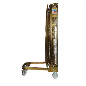 4 Sided Passive Gold Mesh Roll Cage with Middle Shelf