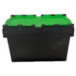 Reconditioned Black Tote Box with Green Lid (470x330x300)