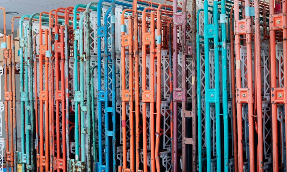 roll cages busy warehouses