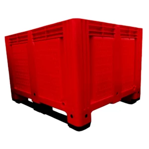 New Two Skid Solid Sided Red Vented Box - Image 1